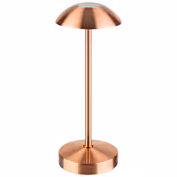LED Table Lamp - ALVA MICRO - Rechargeable - Cordless - 3-step dimmable - Ø80mm - Copper - with Charging Dock