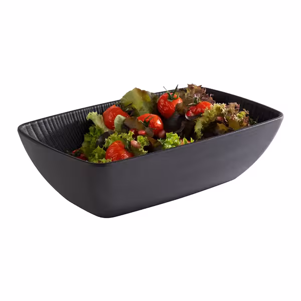 (6 adet) Gastronorm Küvet GN 1/4 - Melamin - NERO - 1,5L - 265x162mm - Derinlik:75mm - GN Derinlik:75mm - Siyah