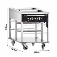 Toplovodna kupka grijana kolica - 2 kW - 2x GN 1/1 - odvojena regulacija temperature po bazenu