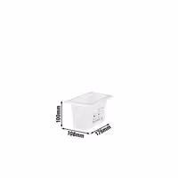 (6 pieces) CAMBRO | SafeTrak – Polypropylene – GN 1/9 container – translucent – height: 100mm