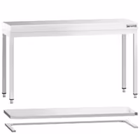 Profesionalni inox radni stol PREMIUM - 1500x700 mm - s donjom policom & s ojačanjem radne plohe