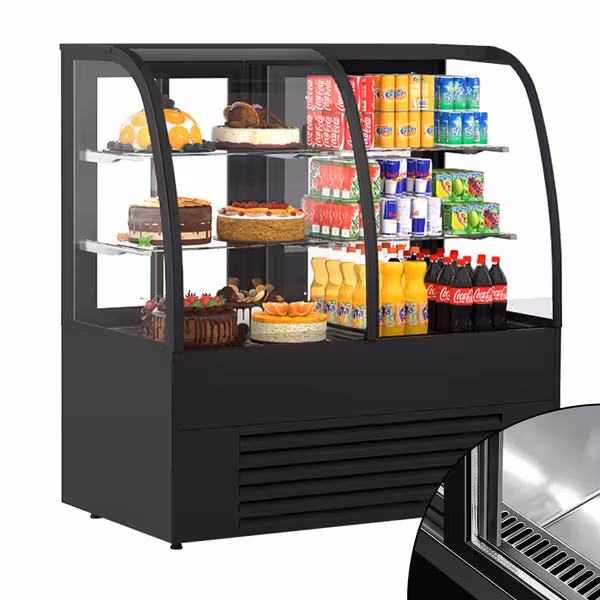 Vitrină frigorifică și de vânzare – Self-service – 1400 mm – geam dublu – cu 2 rafturi