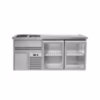 Direct Draw Beer Dispenser / Kegerator PREMIUM – 2 sinks left - 1950×700 mm