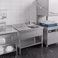 Sudoper PREMIUM - 1200x600 mm - s donjom policom - s 1 koritom - korito desno - inox
