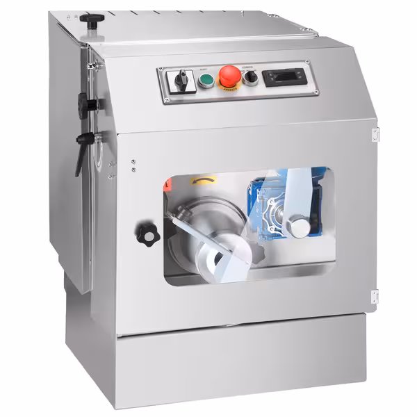 Stroj za dijeljenje tijesta - Snaga: 0,93 kW - Raspon težine porcija: ~50–800 g (4×200 g) - Kapacitet spremnika: 30 kg - Produktivnost: 340 kom/h