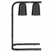 Toplinski most za grijanje hrane – infracrveni – s 2 grijaće svjetiljke – 453x360 mm – 500 W – podesiva visina – Crna