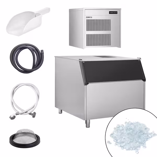 Aparat za ledene pahuljice - 390 kg/24 h - uklj. spremnik za led