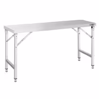 Paslanmaz Çelik Çalışma Tezgahı - Katlanabilir - 1600x700mm