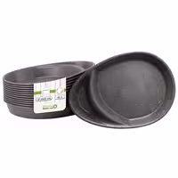 (1000 pcs) Compartment Tray - Bio-Compound - 275x200mm - with 2 compartments - Grey