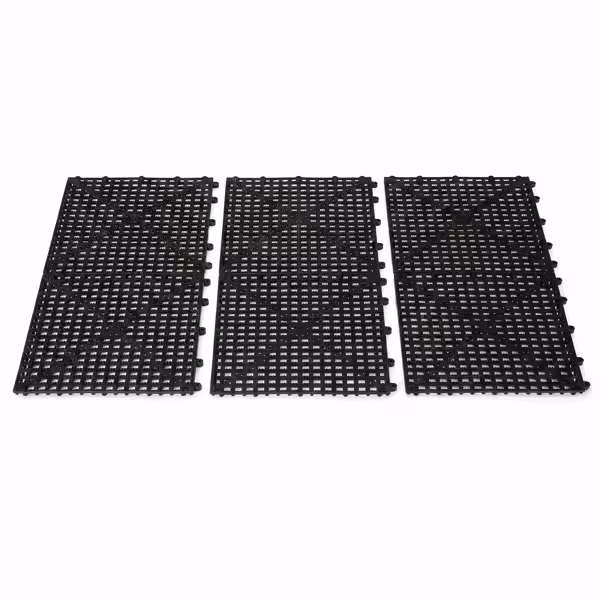 (3 adet) FUCHS | DELFIN® Kauçuk damlama matı - 2'li set - 315x315mm - takılabilir - siyah