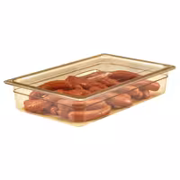 (6 szt.) CAMBRO | Pokrywa GN 1/1 H-PAN™ – płaska – odporna na wysoką temperaturę – z uchwytem – bursztynowa