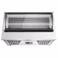 Countertop Ice Cream Display Freezer - 867mm - Static cooling - with LED lighting - for 4 x 5 litres Napoli pans - hinged glass lid