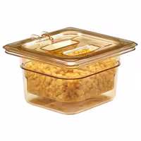 (6 szt.) CAMBRO | Pojemnik GN 1/6 H-PAN™ – wysokość: 100 mm – odporny na wysoką temperaturę – bursztynowy