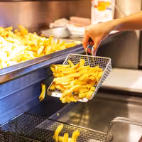 Tabuleiro perfurado para batatas fritas em aço inoxidável - 1000x300mm