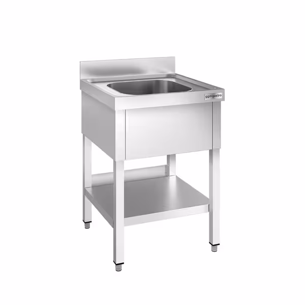 Sudoper PREMIUM - 600x600 mm - s donjom policom - s 1 koritom - korito sredina