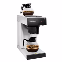 Commercial Filter Coffee Machine - 1.8L - 1.4 kW - with manual fill & 2 hot plates - incl. 1 glass jug