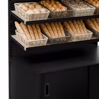 Bread Display Unit MADRID - 1200mm - with 3 shelves - matt black