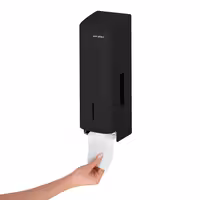 AIR-WOLF | Dispenser za toaletni papir – za 3 kućanska rola – nehrđajući čelik – mat crna