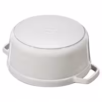 STAUB | Cocotte Round Enamelled Cast Iron Casserole Dish – Ø 180 mm – White Truffle
