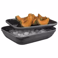 (6 adet) Gastronorm Küvet GN 1/2 - Melamin - EMMA - 3,5L - köşeli - 325x265mm - Derinlik:75mm - Gri