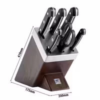 ZWILLING | GOURMET SharpBlock - Självslipande knivblock - 7-delars - brun