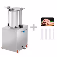 Hidraulična punilica za kobasice - 50 l - 560 W - inox - uključuje 4 nastavaka za punjenje
