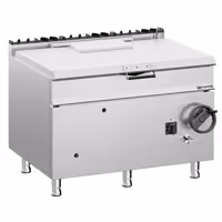 Plinska tava za nagib – 120 litara – 30 kW – s ručnom radilicom i priključkom za vodu