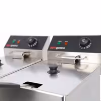 Električna friteza s dva korita - 8+8 L - 6,5 kW - stolna