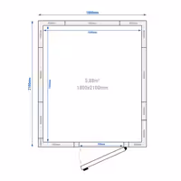 Kompaktiška šaldymo kamera - 1800x2100 mm - 5,88 m³