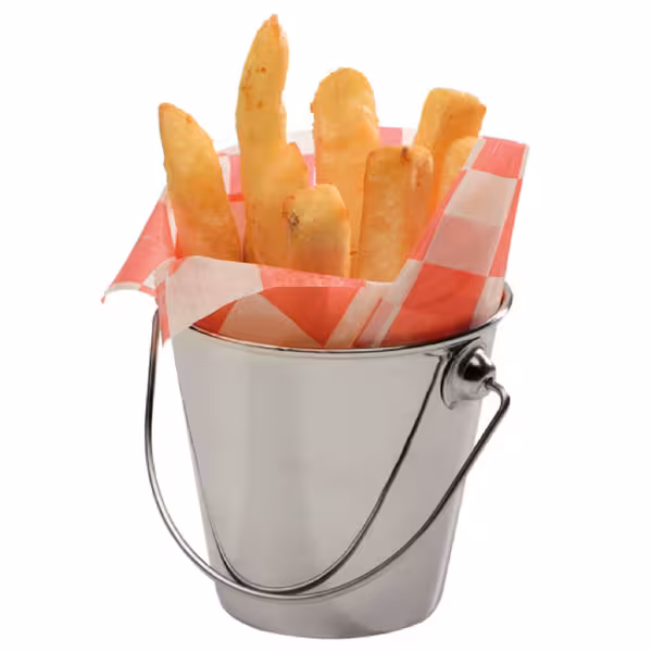 (6 Stück) Servier- & Saucen-Eimer - SNACKHOLDER - Edelstahl - 0,33 Liter - Ø 90mm
