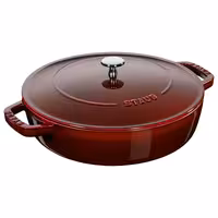 STAUB | BRAISERS - Posuda za pečenje sa Chistera kapljičastom strukturom - 240 mm - Lijevano željezo - Grenadine crvena boja