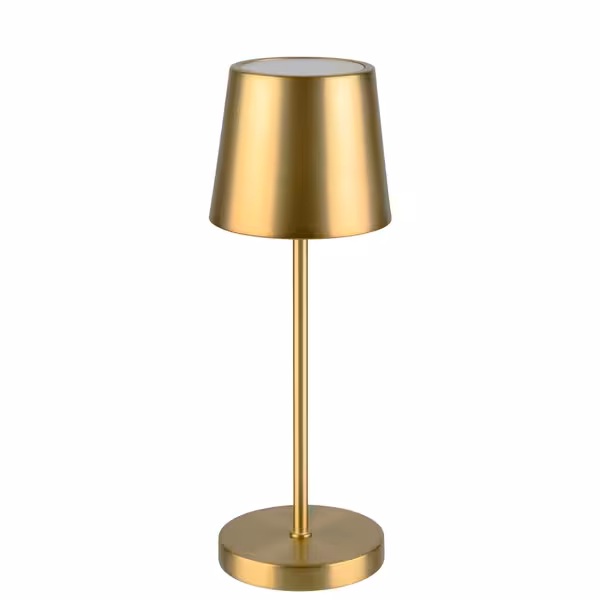 Şarj Edilebilir Masa Lambası - MERLE MINI - 3 kademeli kısılabilir - Ø90x250mm - Gold