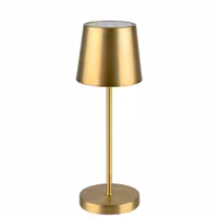 Şarj Edilebilir Masa Lambası - MERLE MINI - 3 kademeli kısılabilir - Ø90x250mm - Gold