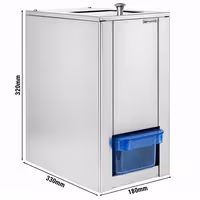 Profesionalna drobilica za led - 3 kg/min - 80 W - uklj. spremnik 1 kg - nehrđajući čelik