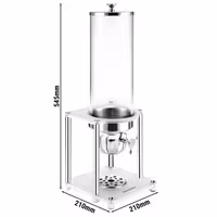 Commercial Cereal Dispenser - Rotary Dispense - Plastic Container - 3.7L - Stainless Steel Stand