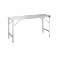 Paslanmaz Çelik Çalışma Tezgahı - Katlanabilir - 1600x700mm