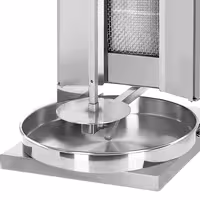 Gas Doner Kebab Grill (Shawarma/Gyros) - 1 Burner - up to 5kg - 3.25kW - Countertop - incl. 1 skewer, drip tray & 2 double doors