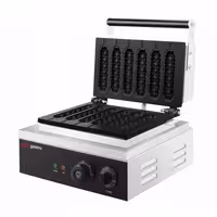 Commercial Waffle Maker / Lolly Waffle Maker - Double - Manual - 1.55kW - Shape: Waffle on a stick - for 6 pieces