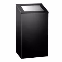 Caixote do lixo - Push - 38L - 300x215x600mm - Preto - Aço inoxidável
