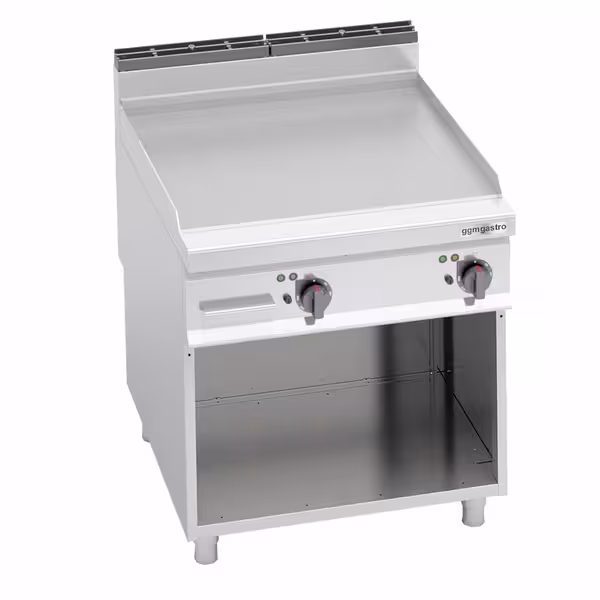 Elektromos rostlap - 11,4 kW - Sima - Sütőfelület: 795x667 mm - álló - nyitott tárolóval - Professzionális
