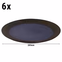 (6 adet) TAMA - Düz Tabak - Steinzeug, Ø285mm, Mavi