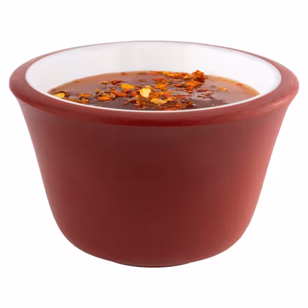 (6 adet) Ramekin (Sos Kasesi) - 6'lı Set - Melamin - 40ml - Ø60mm - Kırmızı/Beyaz