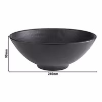 (6 adet) Kase - NERO - Melamin - 1,7L - Derinlik:90mm - Siyah