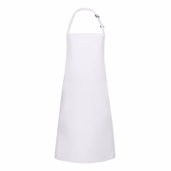 KARLOWSKY | Bib Apron Basic – White - 750×900 mm - Adjustable Neck Strap