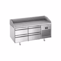Commercial Pizza Prep Counter - Granite Top PREMIUM PLUS - 1490x700mm - with 0 doors & 4 drawers