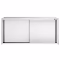 خزانة حائط ستانلس ستيل PREMIUM - 1600x400mm - مع باب انزلاقي - ارتفاع 650 mm
