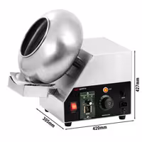 Commercial Chocolate Panning & Coating Machine – 3 L - Ø300 mm Drum - 30–110°C - 600 W