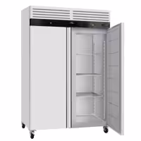 Szafa mroźnicza ECO – stal nierdzewna – GN 2/1 – 1400 L – z 2 drzwiami – wewnętrzna strona drzwi z tworzywa sztucznego