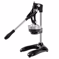 Heavy Duty Lever Citrus Press - Ergonomic Handle(s) - Black - Stainless Steel - Aluminium