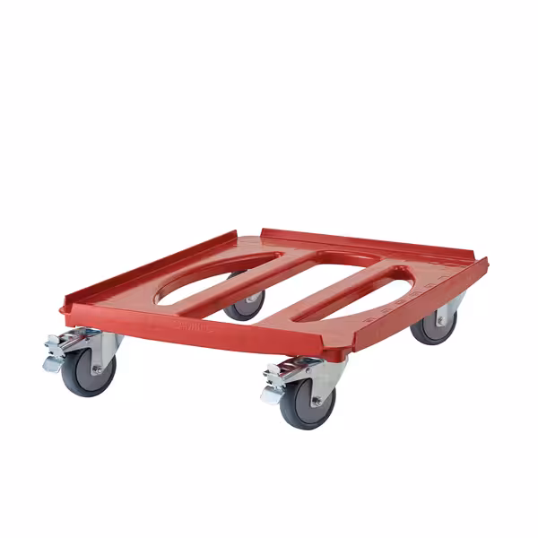CAMBRO | CAMDOLLY® - EN 600x400 - EPP Boxen عربة نقل - حمراء - مناسبة لجميع صناديق